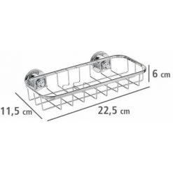 WENKO Etagère Murale Salle De Bain, Panier De Douche Fixation Sans Perçage Power-Loc®, Bovino, Acier Inox, 22,5x6x11,5 Cm, Brillant - Brillant 11 WENKO Etagère Murale Salle De Bain, Panier De Douche Fixation Sans Perçage Power-Loc®, Bovino, Acier Inox, 22,5x6x11,5 Cm, Brillant - Brillant -WENKO Soldes 6580507 5