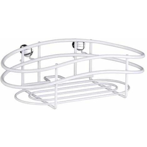 WENKO Etagère Murale Salle De Bain Classic Plus, Panier De Douche Mural, Acier, 24x8x15 Cm, Blanc - Blanc 3 WENKO Etagère Murale Salle De Bain Classic Plus, Panier De Douche Mural, Acier, 24x8x15 Cm, Blanc - Blanc