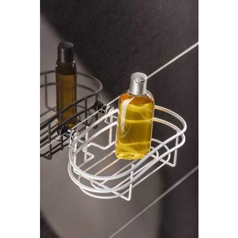 WENKO Etagère Murale Salle De Bain Classic Plus, Panier De Douche Mural, Acier, 24x8x15 Cm, Blanc - Blanc 5 WENKO Etagère Murale Salle De Bain Classic Plus, Panier De Douche Mural, Acier, 24x8x15 Cm, Blanc - Blanc – Image 3