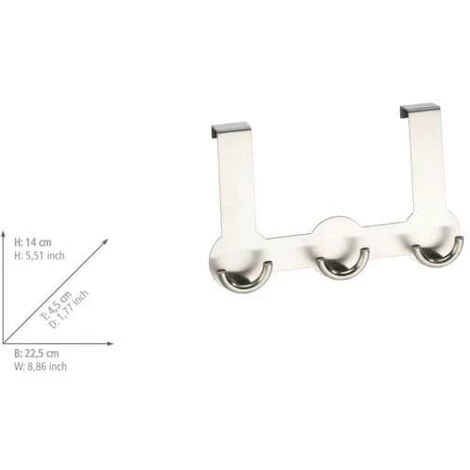 WENKO Patère à Crochets Pour Porte Rondo - Mat 7 WENKO Patère à Crochets Pour Porte Rondo - Mat – Image 5