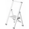 WENKO Escabeau 1 Marche, Escabeau Pliable Aluminium, Escabeau Design, Marches Antidérapantes, Aluminium, 44 X 74 X 5.5 Cm, Blanc 2 WENKO Escabeau 1 Marche, Escabeau Pliable Aluminium, Escabeau Design, Marches Antidérapantes, Aluminium, 44 X 74 X 5.5 Cm, Blanc -WENKO Soldes 6580539 1