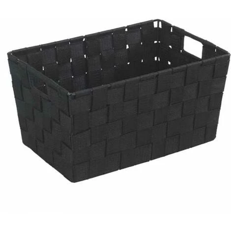 WENKO Panier salle de bain Adria, Rangement Salle De Bain S, Polypropylène, 30x20x15 Cm, noir - Noir 3 WENKO Panier salle de bain Adria, Rangement Salle De Bain S, Polypropylène, 30x20x15 Cm, noir - Noir