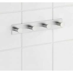 WENKO Patère Crochet porte Manteaux Celano Quadro, 4 Crochets Porte Serviettes Muraux, Fixation Murale Sans Perçage Adhésive, Acier Inoxydable, 25,5x4x3,3 Cm, Mat - Mat 7 WENKO Patère Crochet porte Manteaux Celano Quadro, 4 Crochets Porte Serviettes Muraux, Fixation Murale Sans Perçage Adhésive, Acier Inoxydable, 25,5x4x3,3 Cm, Mat - Mat -WENKO Soldes 6580554 3