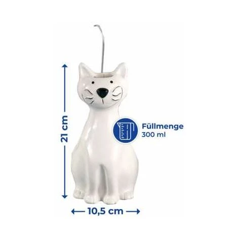WENKO Saturateur Radiateur, Humidificateur D'air En Céramique, Chat, Lot De 2, Céramique, 10,5x21x5,5 Cm, Blanc - Blanc 5 WENKO Saturateur Radiateur, Humidificateur D'air En Céramique, Chat, Lot De 2, Céramique, 10,5x21x5,5 Cm, Blanc - Blanc – Image 3