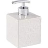 WENKO Distributeur Savon Liquide, Cordoba, Capacité 500 Ml, Céramique à Relief, 13x8,5x8,5 Cm, Blanc - Blanc -WENKO Soldes 6580569 1