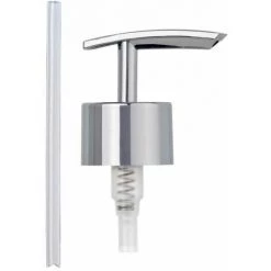 WENKO Pompe De Remplacement Pour Distributeur Savon Liquide, Design Plat, Plastique, ø 28 Mm, Chromé - Chromé