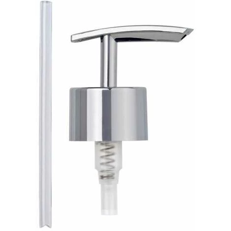 WENKO Pompe De Remplacement Pour Distributeur Savon Liquide, Design Plat, Plastique, ø 28 Mm, Chromé - Chromé 3 WENKO Pompe De Remplacement Pour Distributeur Savon Liquide, Design Plat, Plastique, ø 28 Mm, Chromé - Chromé