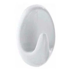 WENKO Crochet Adhésif Mural, Plastique Blanc, Lilliput, Lot De 3 - Blanc