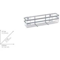 WENKO Etagère à Epices Murale Style, Etagère Murale Cuisine Fixation Sans Perçage Possible Avec Adaptateur Loc, Métal, 30x7x7 Cm, Brillant - Argent Brillant 9 WENKO Etagère à Epices Murale Style, Etagère Murale Cuisine Fixation Sans Perçage Possible Avec Adaptateur Loc, Métal, 30x7x7 Cm, Brillant - Argent Brillant -WENKO Soldes 6580583 4