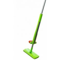 WENKO Balai Lave-sol Wringo-Star, Balai Serpillère Avec Système D'essorage, Plastique - Fer, 32x132x10 Cm, Vert - Mat