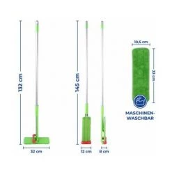 WENKO Balai Lave-sol Wringo-Star, Balai Serpillère Avec Système D'essorage, Plastique - Fer, 32x132x10 Cm, Vert - Mat 9 WENKO Balai Lave-sol Wringo-Star, Balai Serpillère Avec Système D'essorage, Plastique - Fer, 32x132x10 Cm, Vert - Mat -WENKO Soldes 6580588 3