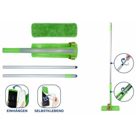 WENKO Balai Lave-sol Wringo-Star, Balai Serpillère Avec Système D'essorage, Plastique - Fer, 32x132x10 Cm, Vert - Mat 6 WENKO Balai Lave-sol Wringo-Star, Balai Serpillère Avec Système D'essorage, Plastique - Fer, 32x132x10 Cm, Vert - Mat – Image 4