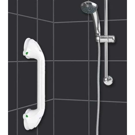 WENKO Poignée Baignoire De Sécurité Secura, Barre D'appui Salle De Bain, Fixation Sans Perçage Ventouse, Plastique, 42x11,5x8,5 Cm, Blanc - Blanc 7 WENKO Poignée Baignoire De Sécurité Secura, Barre D'appui Salle De Bain, Fixation Sans Perçage Ventouse, Plastique, 42x11,5x8,5 Cm, Blanc - Blanc – Image 5
