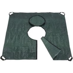 WENKO Bache De Jardinage Profi, Bache De Plantation, Avec Poignées De Transport Et Fermeture éclair Pour Faciliter Le Transport Au Compost, Plastique, 145x145 Cm, Vert - Vert