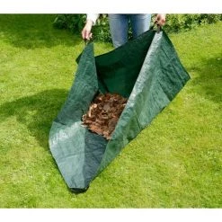 WENKO Bache De Jardinage Profi, Bache De Plantation, Avec Poignées De Transport Et Fermeture éclair Pour Faciliter Le Transport Au Compost, Plastique, 145x145 Cm, Vert - Vert -WENKO Soldes 6580598 5
