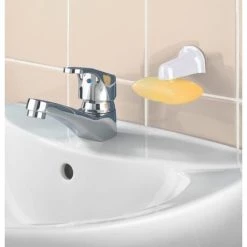WENKO Porte Savon Aimanté Mural, Porte Savon Magnétique, Fixation Sans Perçage Adhésive, Pour Savon Solide, écologique & économique, Plastique De Haute Qualité, 4,5x4x7 Cm, Blanc - Blanc 11 WENKO Porte Savon Aimanté Mural, Porte Savon Magnétique, Fixation Sans Perçage Adhésive, Pour Savon Solide, écologique & économique, Plastique De Haute Qualité, 4,5x4x7 Cm, Blanc - Blanc -WENKO Soldes 6580601 5