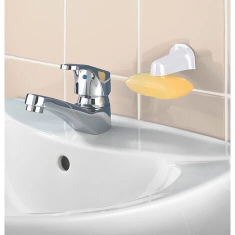 WENKO Porte Savon Aimanté Mural, Porte Savon Magnétique, Fixation Sans Perçage Adhésive, Pour Savon Solide, écologique & économique, Plastique De Haute Qualité, 4,5x4x7 Cm, Blanc - Blanc 7 WENKO Porte Savon Aimanté Mural, Porte Savon Magnétique, Fixation Sans Perçage Adhésive, Pour Savon Solide, écologique & économique, Plastique De Haute Qualité, 4,5x4x7 Cm, Blanc - Blanc – Image 5