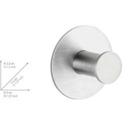 WENKO Crochet Mural Inoxydable Celano - Mat 7 WENKO Crochet Mural Inoxydable Celano - Mat -WENKO Soldes 6580609 3