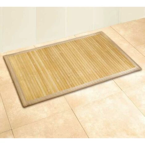 WENKO Tapis De Bain, Tapis Salle De Bain Bambou, Couleur Naturelle, Bambou, 50x80 Cm, Marron 4 WENKO Tapis De Bain, Tapis Salle De Bain Bambou, Couleur Naturelle, Bambou, 50x80 Cm, Marron – Image 2