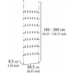 WENKO Étagère à Chaussures Télescopique, Rangement Chaussures Gain De Place Atlas, 42 Paires De Chaussures -WENKO Soldes 6580641 4