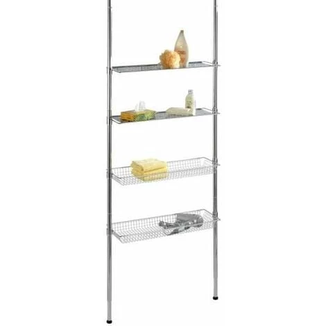 WENKO Etagère Salle De Bain, étagère Télescopique, Bolsena, Acier, 71x65-285x20 Cm, Brillant 3 WENKO Etagère Salle De Bain, étagère Télescopique, Bolsena, Acier, 71x65-285x20 Cm, Brillant