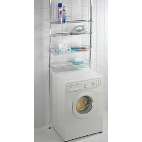 WENKO Etagère Salle De Bain, étagère Télescopique, Bolsena, Acier, 71x65-285x20 Cm, Brillant 6 WENKO Etagère Salle De Bain, étagère Télescopique, Bolsena, Acier, 71x65-285x20 Cm, Brillant – Image 4