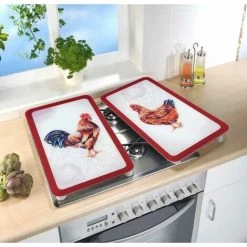 WENKO Protection Plaque De Cuisson En Verre, Protection Plaque Induction, "ferme", Lot De 2, Verre Trempé, 30x52 Cm, Multicolore 8 WENKO Protection Plaque De Cuisson En Verre, Protection Plaque Induction, "ferme", Lot De 2, Verre Trempé, 30x52 Cm, Multicolore -WENKO Soldes 6580670 3