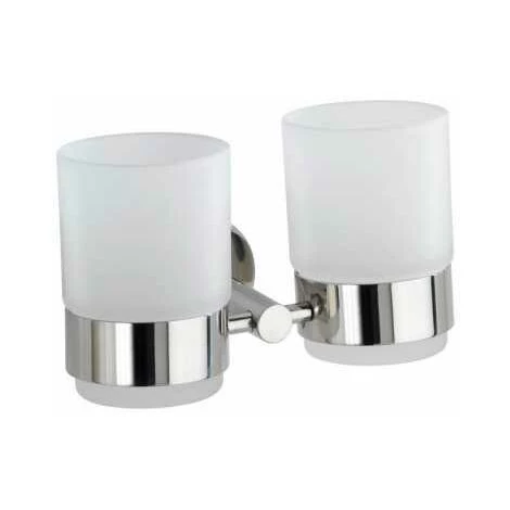 WENKO Porte Brosse à Dent Mural, Gobelet Salle De Bain Double, Duo Bosio Shine, Verre - Fixation Acier Inox, 17,5x9,5x9 Cm, Brillant - Brillant 3 WENKO Porte Brosse à Dent Mural, Gobelet Salle De Bain Double, Duo Bosio Shine, Verre - Fixation Acier Inox, 17,5x9,5x9 Cm, Brillant - Brillant