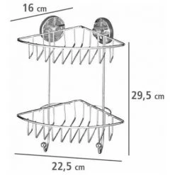 WENKO Etagère D'angle De Douche Murale Sans Perçage Bari, 2 Paniers De Douche D'angle, Fixation Sans Perçage Vacuum-Loc® , Repositionnable Sans Laisser De Trace, Acier, 22,5x29,5x16 Cm, Chromé - Chromé 11 WENKO Etagère D'angle De Douche Murale Sans Perçage Bari, 2 Paniers De Douche D'angle, Fixation Sans Perçage Vacuum-Loc® , Repositionnable Sans Laisser De Trace, Acier, 22,5x29,5x16 Cm, Chromé - Chromé -WENKO Soldes 6580688 5