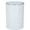 WENKO Petite Poubelle Salle De Bain, Poubelle à Couvercle, 5L, Inca, Plastique Haut De Gamme, Ø 18,5x25,5 Cm, Blanc -WENKO Soldes 6580700 1