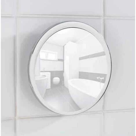 WENKO Miroir Grossissant Mural Fixation Ventouse Pistoia, Miroir Grossissant X5, Acier, Ø 14.5 Cm, Chromé - Chromé 4 WENKO Miroir Grossissant Mural Fixation Ventouse Pistoia, Miroir Grossissant X5, Acier, Ø 14.5 Cm, Chromé - Chromé – Image 2
