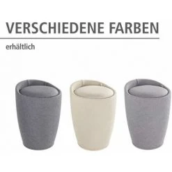 WENKO Tabouret Panier à Linge, Coffre à Linge Et Tabouret Salle De Bain Candy, Coussin Amovible, Aspect Lin, 20 Litres, Plastique, Ø 36x50,5 Cm, Beige - Beige 10 WENKO Tabouret Panier à Linge, Coffre à Linge Et Tabouret Salle De Bain Candy, Coussin Amovible, Aspect Lin, 20 Litres, Plastique, Ø 36x50,5 Cm, Beige - Beige -WENKO Soldes 6580711 4