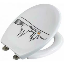 WENKO Abattant WC Avec Frein De Chute, Abattant WC Original Cologne Avec Fixation Inox, Duroplast Antibactérien, 37.5x44.5 Cm, Blanc - Blanc 9 WENKO Abattant WC Avec Frein De Chute, Abattant WC Original Cologne Avec Fixation Inox, Duroplast Antibactérien, 37.5x44.5 Cm, Blanc - Blanc -WENKO Soldes 6580712 3