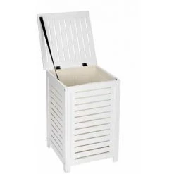 WENKO Coffre à Linge Bois Oslo, Panier à Linge Bois Avec Sac à Linge Sale Amovible, Capacité 56L, Bois, 45x65x45 Cm, Marron 7 WENKO Coffre à Linge Bois Oslo, Panier à Linge Bois Avec Sac à Linge Sale Amovible, Capacité 56L, Bois, 45x65x45 Cm, Marron -WENKO Soldes 6580721 3