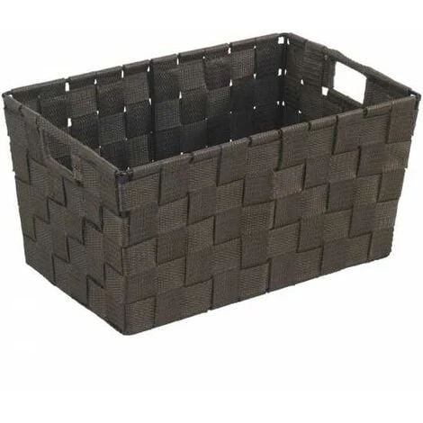 WENKO Panier salle de bain Adria, Rangement Salle De Bain S, Polypropylène, 30x20x15 Cm, marron - Marron 3 WENKO Panier salle de bain Adria, Rangement Salle De Bain S, Polypropylène, 30x20x15 Cm, marron - Marron