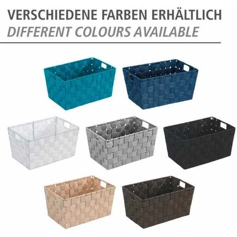 WENKO Panier salle de bain Adria, Rangement Salle De Bain S, Polypropylène, 30x20x15 Cm, marron - Marron 7 WENKO Panier salle de bain Adria, Rangement Salle De Bain S, Polypropylène, 30x20x15 Cm, marron - Marron – Image 5