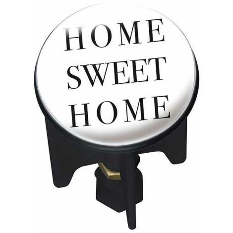 WENKO Bouchon D'évier Pluggy®, Bonde De Lavabo, Home Sweet Home, Laiton, Ø 3,9x6,5 Cm, Multicolore - Multicolore 3 WENKO Bouchon D'évier Pluggy®, Bonde De Lavabo, Home Sweet Home, Laiton, Ø 3,9x6,5 Cm, Multicolore - Multicolore