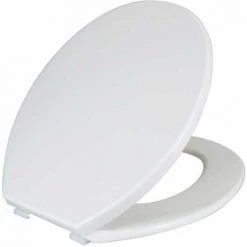 WENKO Abattant WC Aurora, Abattant WC Avec Fixation Plastique Ajustable, Lunette WC Résistante Et Facile à Nettoyer, Thermoplastique, 36,2 X 45 Cm, Blanc - Blanc -WENKO Soldes 6580733 3