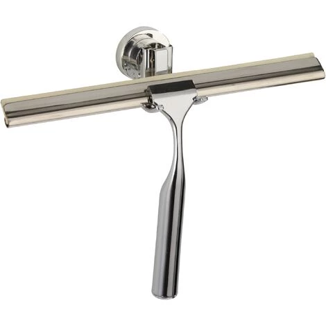 WENKO Raclette Salle De Bain, Raclette De Douche, Power-Loc® Fixer Sans Perçer, Bovino, Acier Inox, 17x7x24,5 Cm, Brillant - Brillant 3 WENKO Raclette Salle De Bain, Raclette De Douche, Power-Loc® Fixer Sans Perçer, Bovino, Acier Inox, 17x7x24,5 Cm, Brillant - Brillant