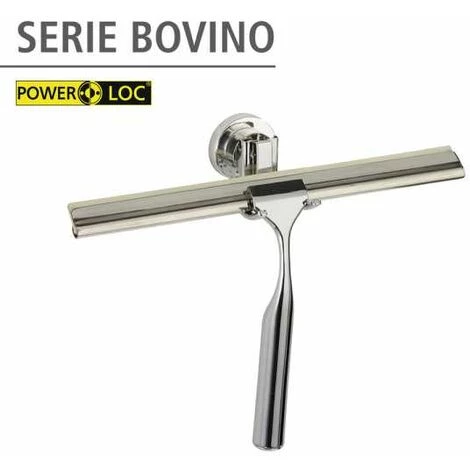 WENKO Raclette Salle De Bain, Raclette De Douche, Power-Loc® Fixer Sans Perçer, Bovino, Acier Inox, 17x7x24,5 Cm, Brillant - Brillant 4 WENKO Raclette Salle De Bain, Raclette De Douche, Power-Loc® Fixer Sans Perçer, Bovino, Acier Inox, 17x7x24,5 Cm, Brillant - Brillant – Image 2