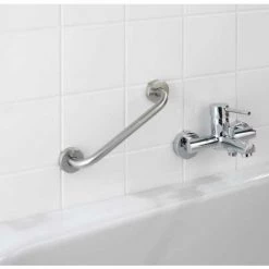 WENKO Barre D'appui WC Bosio, Poignée Murale Salle De Bain, Fixation Murale, Acier Inoxydable, 30,5x7x5,4 Cm, Mat - Mat -WENKO Soldes 6580742 2