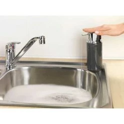 WENKO Distributeur Savon Liquide Silo, Distributeur Liquide Vaisselle, Capacité 250 Ml, Céramique, Ø 6,2x16,5 Cm, Gris - Gris 7 WENKO Distributeur Savon Liquide Silo, Distributeur Liquide Vaisselle, Capacité 250 Ml, Céramique, Ø 6,2x16,5 Cm, Gris - Gris -WENKO Soldes 6580744 2