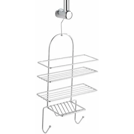 WENKO Serviteur De Douche à Suspendre, Porte Savon Douche à Suspendre, Elegance, Acier, 25x54x10 Cm, Brillant - Chromé 3 WENKO Serviteur De Douche à Suspendre, Porte Savon Douche à Suspendre, Elegance, Acier, 25x54x10 Cm, Brillant - Chromé