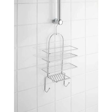WENKO Serviteur De Douche à Suspendre, Porte Savon Douche à Suspendre, Elegance, Acier, 25x54x10 Cm, Brillant - Chromé 6 WENKO Serviteur De Douche à Suspendre, Porte Savon Douche à Suspendre, Elegance, Acier, 25x54x10 Cm, Brillant - Chromé – Image 4