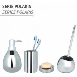WENKO Porte Brosse WC Céramique Polaris, Brosse WC Noir, Brosse WC Remplaçable, 19x34,6x14,6 Cm, Chromé - Chromé 11 WENKO Porte Brosse WC Céramique Polaris, Brosse WC Noir, Brosse WC Remplaçable, 19x34,6x14,6 Cm, Chromé - Chromé -WENKO Soldes 6580761 5