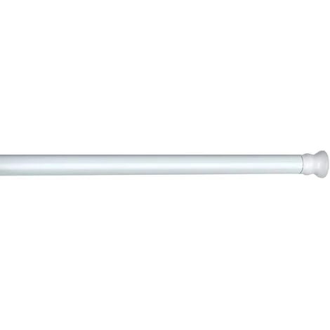 WENKO Barre De Douche Extensible Ajustable En Longueur, Tringle Rideau De Douche Télescopique Fixation Sans Perçage Par Torsion, Aluminium Inoxydable - Plastique, Ø 28 Mm X 110 - 245 Cm, Blanc 3 WENKO Barre De Douche Extensible Ajustable En Longueur, Tringle Rideau De Douche Télescopique Fixation Sans Perçage Par Torsion, Aluminium Inoxydable - Plastique, Ø 28 Mm X 110 - 245 Cm, Blanc