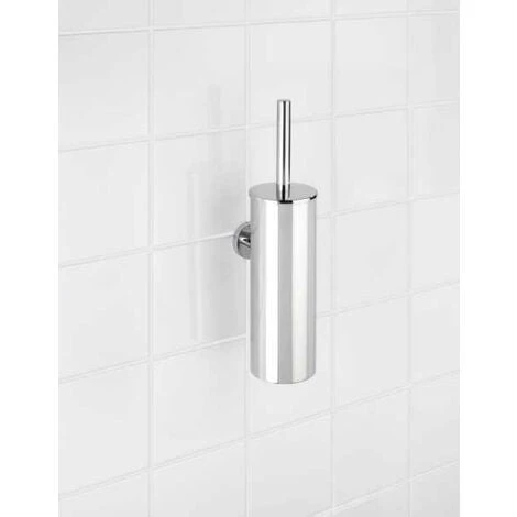 WENKO Brosse WC Murale, Design Fermé, Brosse WC Noire, Bosio Shine, Acier Inox, 9x40,5x13 Cm, Brillant - Brillant 4 WENKO Brosse WC Murale, Design Fermé, Brosse WC Noire, Bosio Shine, Acier Inox, 9x40,5x13 Cm, Brillant - Brillant – Image 2