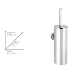 WENKO Brosse WC Murale, Design Fermé, Brosse WC Noire, Bosio Shine, Acier Inox, 9x40,5x13 Cm, Brillant - Brillant 9 WENKO Brosse WC Murale, Design Fermé, Brosse WC Noire, Bosio Shine, Acier Inox, 9x40,5x13 Cm, Brillant - Brillant -WENKO Soldes 6580785 3