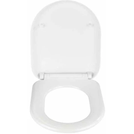 WENKO Abattant WC Avec Frein De Chute Santana, Abattant WC Fixation Inox, Duroplast Antibactérien, 37x44 Cm, Blanc - Blanc 4 WENKO Abattant WC Avec Frein De Chute Santana, Abattant WC Fixation Inox, Duroplast Antibactérien, 37x44 Cm, Blanc - Blanc – Image 2