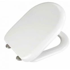 WENKO Abattant WC Avec Frein De Chute Santana, Abattant WC Fixation Inox, Duroplast Antibactérien, 37x44 Cm, Blanc - Blanc 9 WENKO Abattant WC Avec Frein De Chute Santana, Abattant WC Fixation Inox, Duroplast Antibactérien, 37x44 Cm, Blanc - Blanc -WENKO Soldes 6580789 3